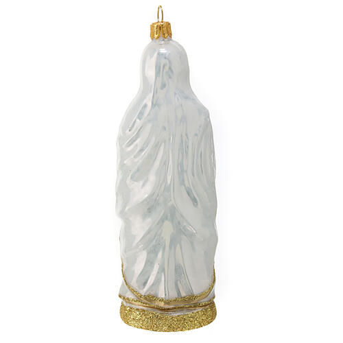 Our Lady of Lourdes Christmas ornament in blown glass 5