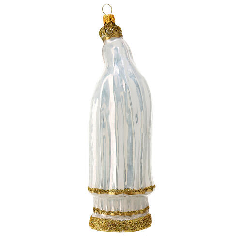 Our Lady of Fatima Christmas tree decoration in blown glass 5