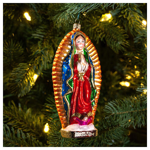 Our Lady of Guadalupe, Christmas tree decoration, blown glass 2