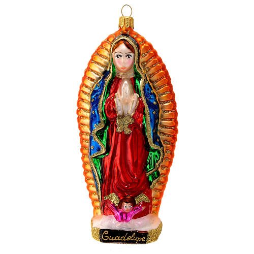 Virgen de Guadalupe decoraciones árbol Navidad vidrio soplado 1