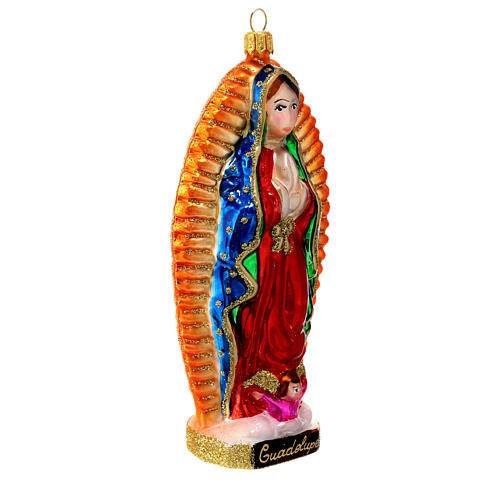 Madonna Guadalupe decorazioni albero Natale vetro soffiato 4