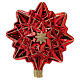 Red star, Christmas tree topper, blown glass s1