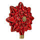 Red star, Christmas tree topper, blown glass s2
