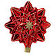 Red star topper blown glass Christmas tree decoration s4