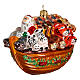 Santa's ark, Christmas tree decoration, blown glass s3