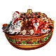 Santa's ark, Christmas tree decoration, blown glass s6