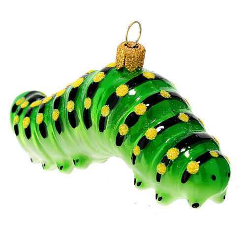Caterpillar, Christmas tree decoration, blown glass 4