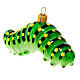 Caterpillar, Christmas tree decoration, blown glass s4