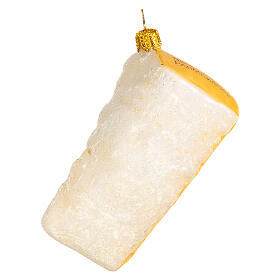 Parmesankäse-Stück, Weihnachtsbaumschmuck aus mundgeblasenem Glas