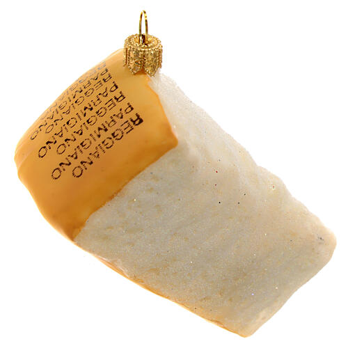 Punta di formaggio grana decorazioni albero Natale vetro soffiato 1
