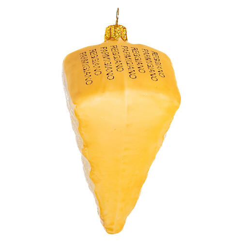 Punta di formaggio grana decorazioni albero Natale vetro soffiato 3
