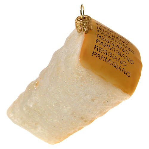 Punta di formaggio grana decorazioni albero Natale vetro soffiato 4