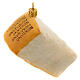 Punta di formaggio grana decorazioni albero Natale vetro soffiato s1