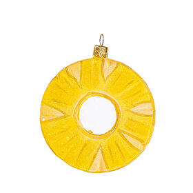 Pineapple slice Christmas decoration blown glass