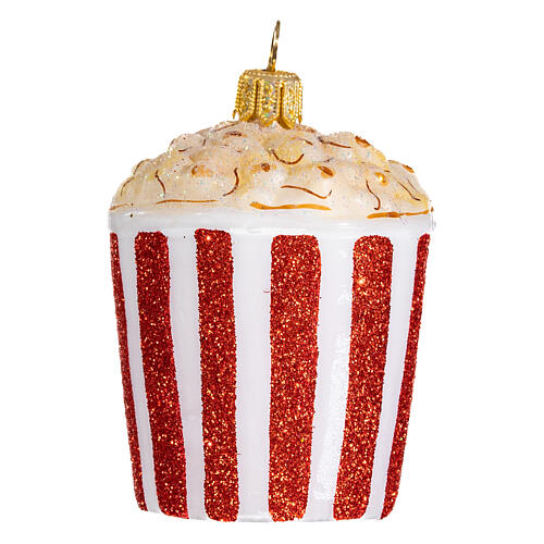 Popcorn decorazioni albero Natale vetro soffiato 5