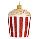 Popcorn decorazioni albero Natale vetro soffiato s5