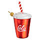 Cup of Coke, original Christmas tree decoration, blown glass s1