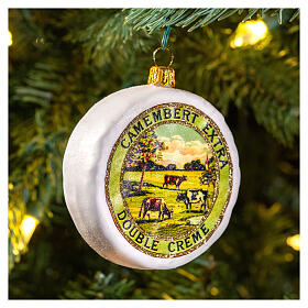 Formaggio Camembert decorazioni albero Natale vetro soffiato