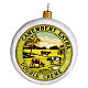 Camembert cheese Christmas tree decoration in blown glass s1