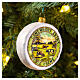 Camembert cheese Christmas tree decoration in blown glass s2