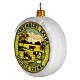 Camembert cheese Christmas tree decoration in blown glass s3