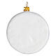 Camembert cheese Christmas tree decoration in blown glass s5