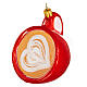 Cup of coffee, original Christmas tree decoration, blown glass s3