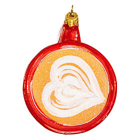 Tazza caffè decorazioni albero Natale vetro soffiato