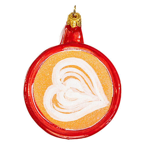 Coffee cup Christmas tree decoration in blown glass 1