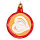 Coffee cup Christmas tree decoration in blown glass s1