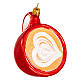 Coffee cup Christmas tree decoration in blown glass s4