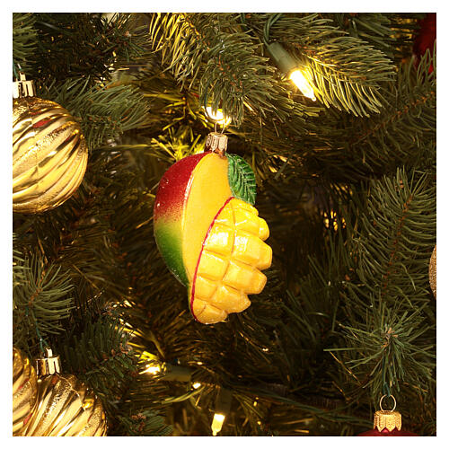 Mango Christmas ornament in blown glass online sales on