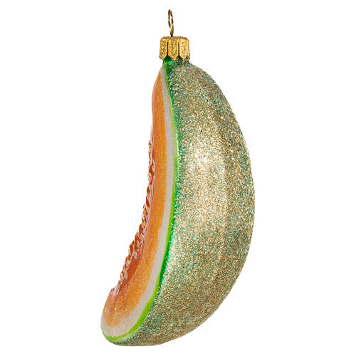 Tranche de melon décoration en verre soufflé pour sapin de Noël 5