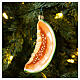 Melon slice Christmas tree decoration blown glass s2