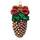 Pinecone Christmas tree decoration in blown glass s1