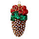 Pinecone Christmas tree decoration in blown glass s3