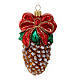 Pinecone Christmas tree decoration in blown glass s5