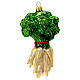 Turnips bunch Christmas tree decoration in blown glass s1
