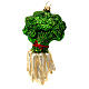 Turnips bunch Christmas tree decoration in blown glass s5