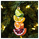 Fatias de frutas cítricas vidro soprado adorno para árvore de Natal s2