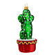 Cactus, Christmas tree decoration of blown glass s4