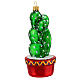 Cactus, Christmas tree decoration of blown glass s5