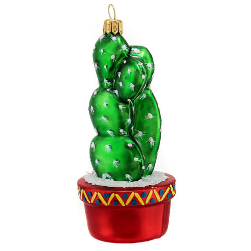 Cacto decoraciones árbol Navidad vidrio soplado 5