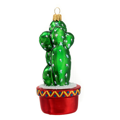Cactus decorazioni albero Natale vetro soffiato 4