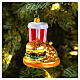 Repas fast food décoration en verre soufflé sapin de Noël s2