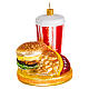 Set Fast Food decorazioni albero Natale vetro soffiato s3