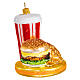 Set Fast Food decorazioni albero Natale vetro soffiato s4