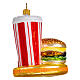 Set Fast Food decorazioni albero Natale vetro soffiato s5