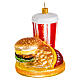 Fast Food meal Christmas tree ornament blown glass s3