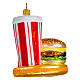 Fast Food meal Christmas tree ornament blown glass s5